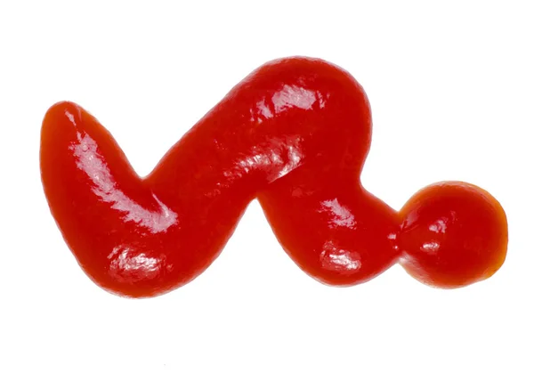 Piros ketchup fröccsenése elszigetelt — Stock Fotó