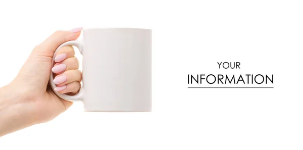 Bir beyaz Kupası Kupa el desen