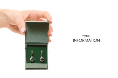 Yeşil kuvars eller jewerly Hediyelik yeşil taş desen küpe