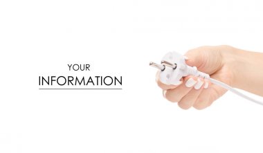 Elektrik fişi prize el desen