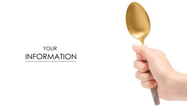 Bir kaşık desen tutan el