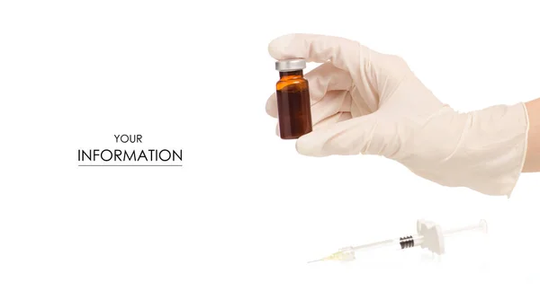 Médecine du verre Flacon botox ou grippe avec seringue médicale à la main — Photo