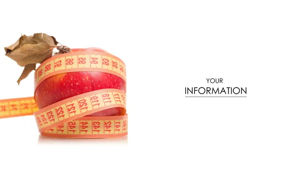 Apfelzentimeter Gesundheit Gewichtsverlust — Stockfoto