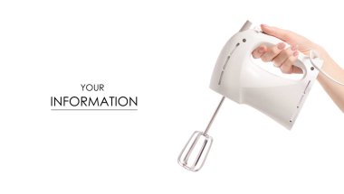 Püskürtme uçlarını el desen ile beyaz Mikser