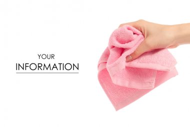 Pembe havlu el desen silin