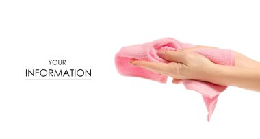 Pembe havlu el desen silin