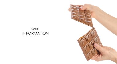 Çikolata karamel ve fındık el desen ile