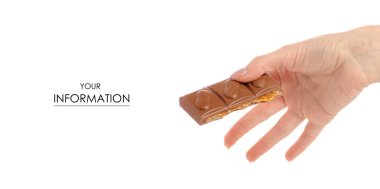 Çikolata karamel ve fındık el desen ile