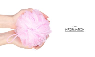 Pembe lif kabağı banyo sünger el desen
