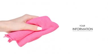 Peçete mikrofiber pembe el desen