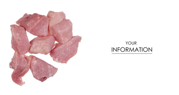 Padrão de pedaços de carne de porco cru — Fotografia de Stock