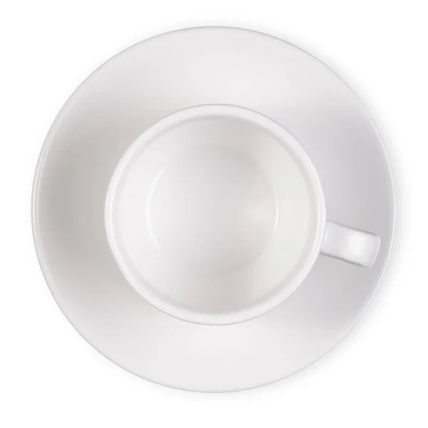 Taza blanca y platillo — Foto de Stock