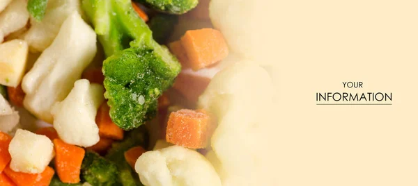 Замороженные овощи морковь капуста смесь натурального макроса — стоковое фото