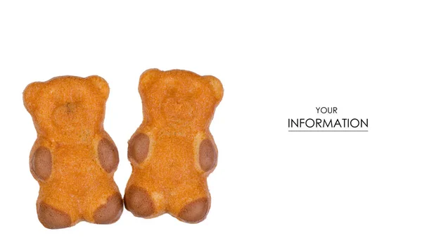 Biscuit in the form of a bear pattern — Stock Photo, Image