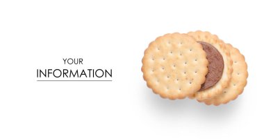 Kakao çikolata dolum desenli kurabiye bisküvi