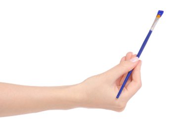 Bir el resim çizmek için fırça