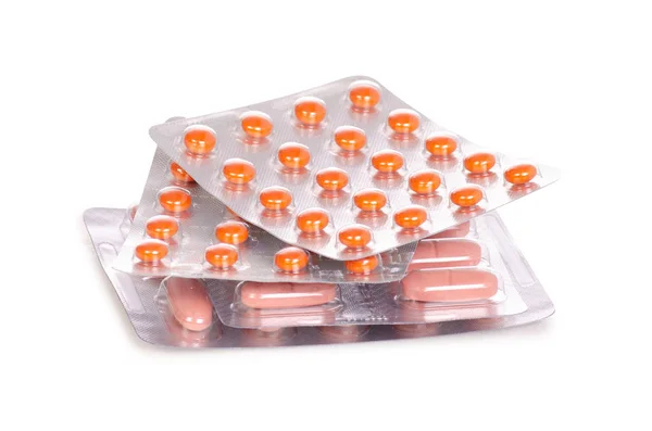A pílula no medicamento blister — Fotografia de Stock