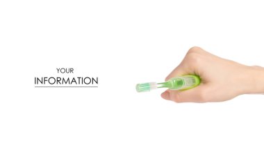 El desen yeşil diş fırçası seyahat