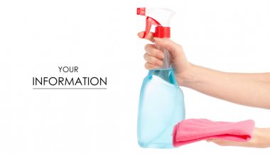 Şişe sprey yıkama windows ve mobilya için el desen