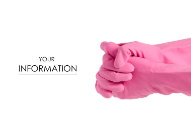 Temizlik Temizlik desen için bir lastik eldiven el