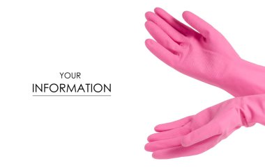 Temizlik Temizlik desen için bir lastik eldiven el