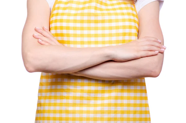 Woman in apron — Stock Photo, Image