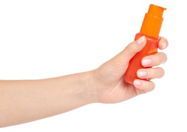 El yağı jel saç gövdesi kabına ile kozmetik turuncu şişe