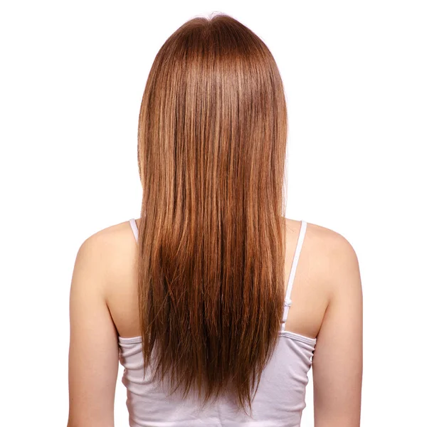 妇女头发平直的角蛋白波兰语 — 图库照片