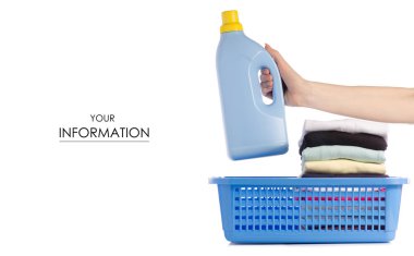 Giysi plastik sepet sıvı toz el desen yığını