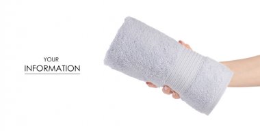 Mavi havlu rulo el desen