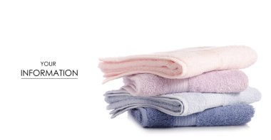 Bir sürü havlu pembe mavi desen