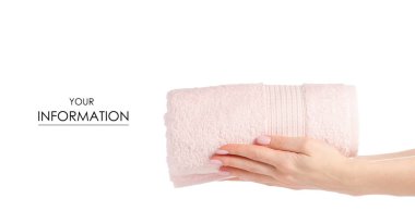 Pembe havlu rulo el desen