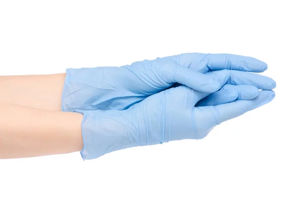 Main dans la médecine des gants médicaux — Photo