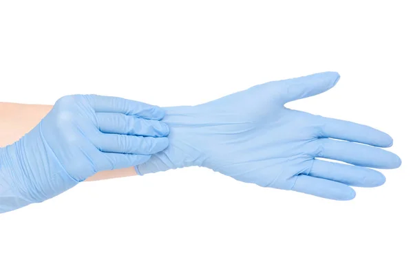 Main dans la médecine des gants médicaux — Photo