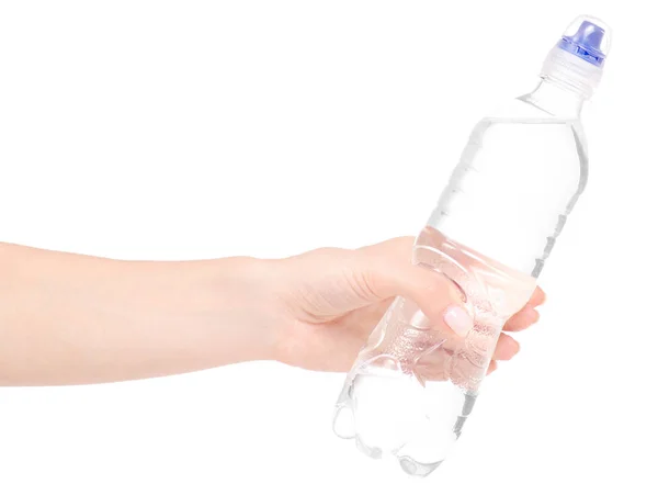 Wasserflasche in der Hand — Stockfoto