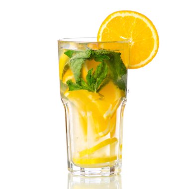 Cam limonata limon nane ile turuncu