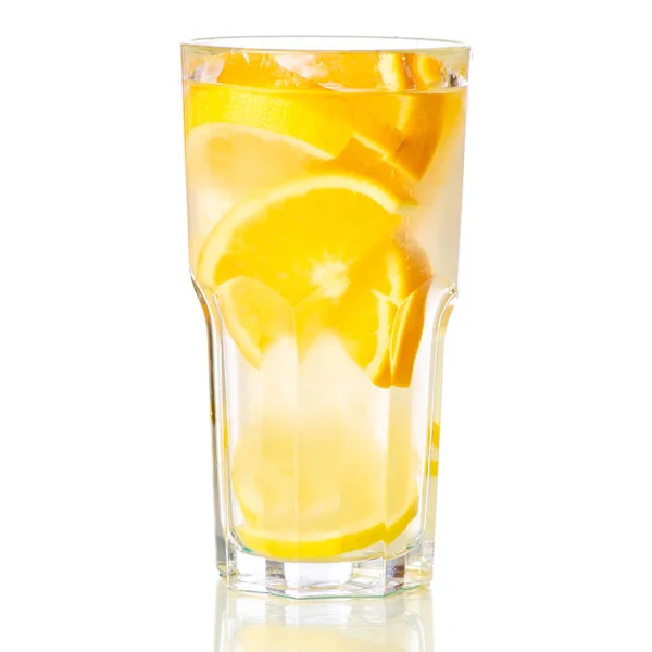 Ποτήρι λεμονάδα λεμόνι πορτοκάλι — Φωτογραφία Αρχείου