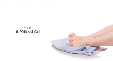 Kadın ayak topuk mavi banyo Havlu güzellik spa desen