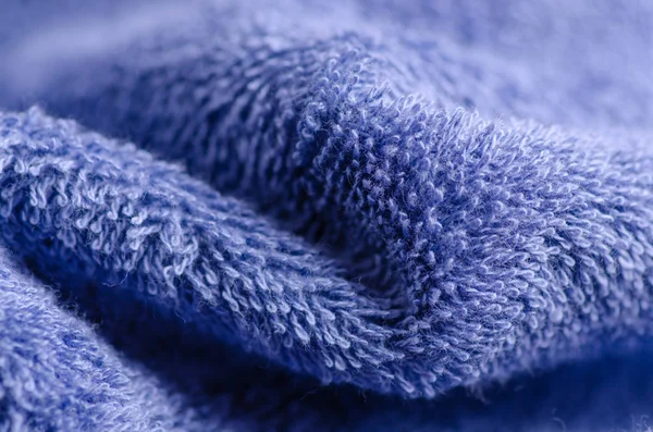 Blue towel macro — Stock Photo, Image