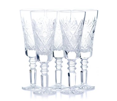 Şampanya için boş bardaklar