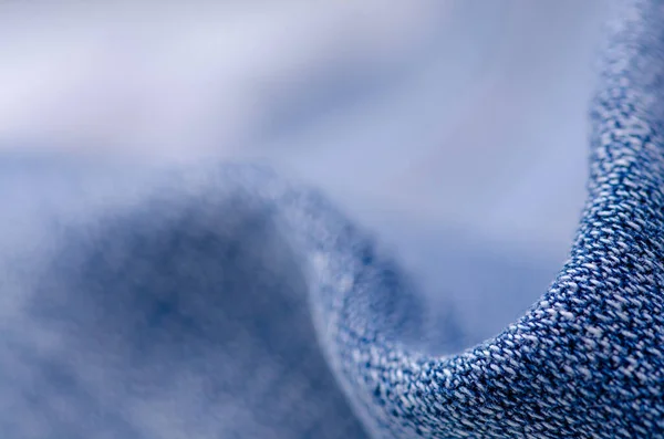 Blauwe jeans stof stof stof textuur textiel — Stockfoto