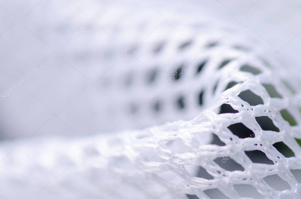 White mesh lining fabric textile material cloth macro pattern
