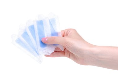 Eldeki yüzün tütsülenmesi için balmumu şeritleri