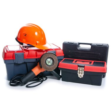 araç kutusu, kask, yapı araçları