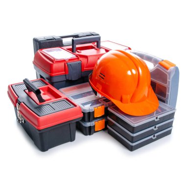 araç kutusu, kask, yapı araçları