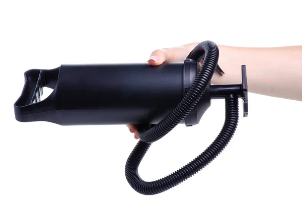 Інфляційний насос ручного повітряного надувного матраца — стокове фото