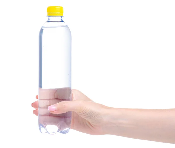 Botella de agua en mano —  Fotos de Stock