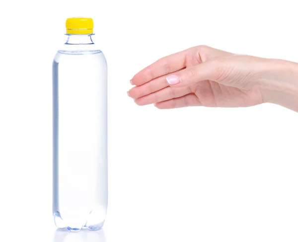 Elinde bir şişe su. — Stok fotoğraf