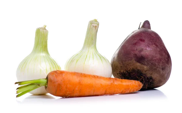 Cebolla y zanahorias remolacha vegetal — Foto de Stock