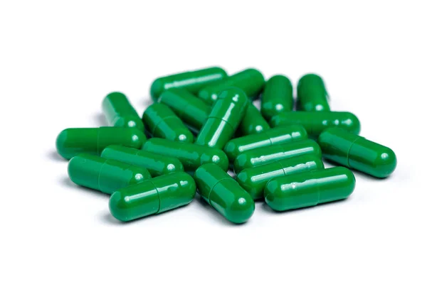 Green pills capcule medicine pharmasy — Stock fotografie